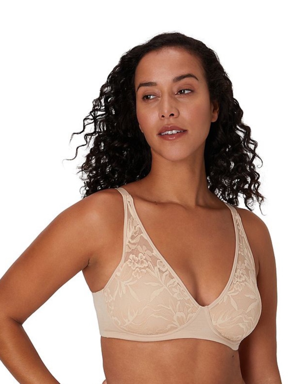 Bali Breathe Cotton Modal Wireless T-Shirt Convertible Bra DF7594 Size Large